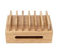 Fafeicy Dock per Cellulare in Legno di bambù, Organizer Portatile per Tablet, Elegante Scatola Portaoggetti per L'home Office