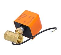 Fafeicy Elettrovalvola a Sfera DN20 Ottone 2 Vie DC12V 24V 2 Fili 6 a 15s