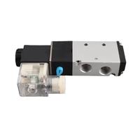 Fafeicy Elettrovalvola Pneumatica a 2 Posizioni a 5 Vie DC21.6-26.4V con Connettore da 8 Mm e Silenziatore per Sistemi Pneumatici di Automazione Industriale