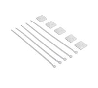 Fafeicy Fascette Fermacavi in Nylon Fascette Fermacavi Autobloccanti Bianche con Supporti da 25x25 Mm 200 Pezzi in Nylon Resistente Alle Alte Temperature per il Passaggio dei Cavi Recinzione Filo