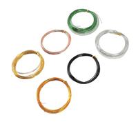 Fafeicy Filo Piatto in Alluminio Versatile per Mestiere, 6 Rotoli in Diversi Colori 32,8 Piedi Piegati 0,5 Mm di Spessore, Ideali per la Produzione di Gioielli e la Scultura