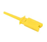Fafeicy Flat Test Hook Pure Copper Circuit Testing Clamp (YELLOW) | Sonda Logica con Molla, Ottone Nichelato, Corpo in ABS, Presa Salda per Multimetro Alimentatore, 20pcs