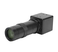 Fafeicy Fotocamera per Microscopio Industriale da 2 MP con Obiettivo Zoom C per la Visualizzazione di Immagini Dal Vivo su Monitor VGA (Spina europea 100-240V)