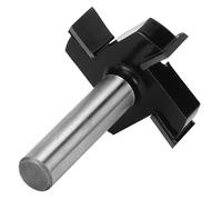 Fafeicy Frese per Scanalatura a T, Fresa in Metallo Duro a 4 Taglienti, Punta per Fresa con Codolo Cilindrico con profondità di Taglio di 12,7 Mm per la Lavorazione del Legno, Alluminio e Rame (#1)