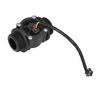 Fafeicy FS400A Sensore di Flusso d'Acqua Filettatura Maschio G1 1-60 L/min DC3-24V Plastica Nero