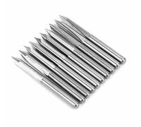 Fafeicy Futteri di Fresatura di Tungsteno a Lungo Viro per L'incisione delle Sculture in Legno, 10pcs 3,175 Mm Pezzi di Router per Rimozione Liscia del Chip, Durata Lunga (30*0.1)