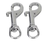 Fafeicy Ganci a Scatto in Acciaio Inossidabile 316 Grado Marino Girevole 360° per Immersioni e Bottiglie 65mm 2 Pezzi