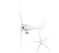 Fafeicy Generatore Eolico Verticale 5 Pale, Magnete Permanente in Fibra | Kit verticale a 5 pale per generatore eolico, alternatore a magneti permanenti in fibra di nylon con controller, 800 W 2