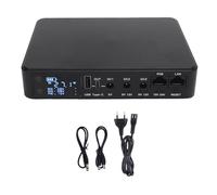 Fafeicy Gruppo di continuità UPS Mini DC UPS con Display Digitale HD e Involucro Ignifugo per Telecamera di Sicurezza Modem Router (Spina europea)