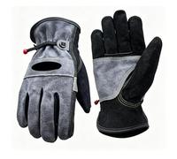 Fafeicy Guanti da Lavoro in Pelle per Uomo Donna Pelle Bovina Foderata in Cotone Resistente Giardinaggio Saldatura Costruzione Motosega Fattoria (2022G M)