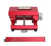 Fafeicy Guida per Affilatura Fissa con Angolo di Guida per Scalpelli da Legno Pialle Utensili da Taglio da con Lega di Alluminio per Appiattimento e Levigatura (rosso)