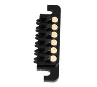 Fafeicy Guitar Bridge Tailpiece Lega di Alluminio e Ottone Stop Bar 6 | Cordiera per ponte per chitarra Lega di alluminio e barra di arresto in rame Cordiera per chitarra elettrica a 6 corde con