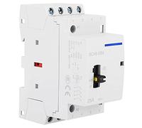 Fafeicy Interruttore di Controllo degli Elettrodomestici, 24v 25a 4pole AC Contattore, Controllo Manuale, Ultra Silenziosa e Risparmio Energetico per Applicazioni Elettriche Domestiche (4NO)