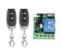 Fafeicy Interruttore di Controllo Remoto Wireless Universale 12V DC 1CH Modulo Ricevitore relè con Trasmettitore RF per Controllo Serratura Elettronica e Luci