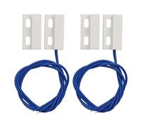 Fafeicy Interruttore Magnetico per Porta 2 Coppie Sensore Incasso Tipo NC Normalmente Chiuso per di Allarme di Sicurezza Domestica con Distanza di Rilevamento di 10-20 Mm Materiale ABS (WHITE)
