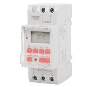 Fafeicy Interruttore Timer Programmabile, relè di Controllo Timer LCD in Plastica 12 V CC 30 A 5000 W, 16 Programmi On/off, Conto Alla Rovescia 24 Ore, Montaggio su Guida DIN per