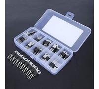 Fafeicy Kit di Assortimento di Transistor Regolatore di Tensione da 50 Pezzi 10 Valori con Scatola Trasparente per Progetti di Elettronica Fai-da-te
