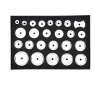 Fafeicy Kit di Stampi per Pressatura per Orologi 25 Pezzi Set di Stampi per Pressatura per Cassa in Alluminio con Tipo a Farfalla Rotonda e Piatta per la Manutenzione della Riparazione