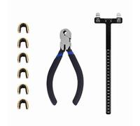 Fafeicy Kit di Strumenti per Accordare L' con Righello a T per Accessori per Corde Ricurve e Composte (Black)