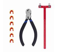 Fafeicy Kit di Strumenti per Accordare L' con Righello a T per Accessori per Corde Ricurve e Composte (Rosso)