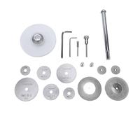 Fafeicy Kit Guida Tagliatubi Interno, Misuratore di profondità Regolabile per Tubi in PVC, Taglio Interno con 6 Lame per da 22 a 50 Mm, 4 Dischi Abrasivi per Idraulici, Bricolage