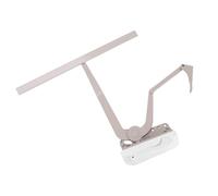 Fafeicy Kit Manovella per Finestra Destra a Doppio Braccio con Componenti in Acciaio Trattato e Maniglia Pieghevole Bianca