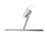 Fafeicy Kit Operatore a Braccio Singolo Contour, Sostituzione Manovella Finestra Sinistra con Maniglia Pieghevole Bianca e Guida a Rulli per Finestra a Battente in Legno e Alluminio in