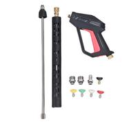 Fafeicy Kit Pistola Idropulitrice, 5 Punte Ugelli 4000 PSI 8GPM con Prolunga e 3 Adattatori, per Pulizia Auto Moto Bagno Cucina Balcone