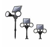 Fafeicy Lampada con Sensore di Movimento Ad Energia Solare, Lampada da Parete per Giardino Esterno con Sensore di Movimento PIR e Pannello Solare Regolabile, per il Paesaggio della (Luce calda)