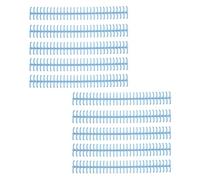 Fafeicy Legatura delle Spine Adesione Lucida 10pcs 30 Fori Striscia di Plastica per Foglia Sciolta 1/2 Pollice di Diametro Facile Compilation (azzurro)