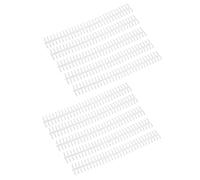 Fafeicy Legatura delle Spine Adesione Lucida 10pcs 30 Fori Striscia di Plastica per Foglia Sciolta 1/2 Pollice di Diametro Facile Compilation (Colore trasparente)