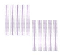 Fafeicy Legatura delle Spine Adesione Lucida 10pcs 30 Fori Striscia di Plastica per Foglia Sciolta 1/2 Pollice di Diametro Facile Compilation (PURPLE #21)