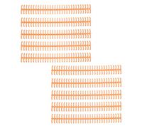 Fafeicy Legatura delle Spine Adesione Lucida 10pcs 30 Fori Striscia di Plastica per Foglia Sciolta 1/2 Pollice di Diametro Facile Compilation (ORANGE)