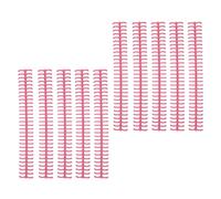 Fafeicy Legatura delle Spine Adesione Lucida 10pcs 30 Fori Striscia di Plastica per Foglia Sciolta 1/2 Pollice di Diametro Facile Compilation (Roseo)
