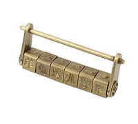 Fafeicy Lock di Combinazione di Caratteri Cinesi Vintage Blocco della Parola in Lega di Zinco Blocco per Oggetti di Scena e Raccolta di Escape Room