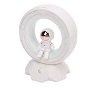 Fafeicy Luce Notturna per Bambini, Lampada da Comodino Space Man in Silicone ABS, USB Ricaricabile 1200mAh, 3 Temperature di Colore 4 Livelli di luminosità per la Cameretta dei Bambini Desktop (WHITE)