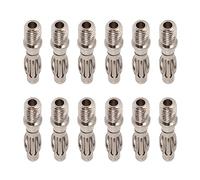 Fafeicy M5 Banana Plug Maschio Connettore, 100 Pezzi 4mm Rame | Punta del puntale di tipo a vite, profondità di inserimento 21,180 mm, perno di contatto lavorato a CNC, accoppiamento di