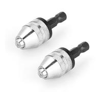 Fafeicy Mandrino per Trapano da 2 Pezzi, Mandrino per Punta Senza Chiave con Codolo Esagonale da 1/4 di Pollice, Convertitore di Avvitatore a Percussione per Contenere Punte a Non