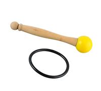 Fafeicy Martello per Campane Tibetane con Testa in Gomma e Manico in Legno, Bacchetta per Percussioni Premium per Campane di Cristallo Che Produce un Suono Chiaro e Bello, Ideale per la Meditazione