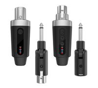 Fafeicy Microfonico Wireless, Trasmettitore e Ricevitore XLR 2.4G con Design Plug and Play e Trasmissione da 30 a 50 M, per Microfoni Dinamici Registrazione in Studio di Performance Dal (1 a 1)