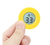 Fafeicy Mini Igrometro Digitale Termometro LCD Misuratore di umidità per Temperatura Interna Ed Esterna, Guscio in ABS con Intervallo da -58°F a 158°F per Serra da Giardino Domestico (guscio giallo)