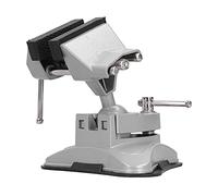 Fafeicy Mini Morsa da Banco a Ganasce da Tavolo, Serraggio Forte Senza Scivolare, Base a Ventosa Solida e Stabile, Lega di Alluminio di qualità Premium, Angolo di Serraggio Regolabile, Adatta per il