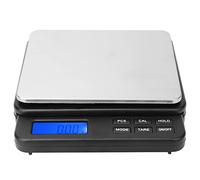 Fafeicy Mini Precisione Ad Alta Precisione Digital Kitchen Scala Elettrica Scala della Pesatura Blue Display 1000G/0,01G Materiali Durevoli Copertina Nera (BLACK)