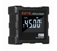 Fafeicy Mirino Angolare Inclinometro Goniometro Digitale con Display LCD Ad Alta Precisione a Base Magnetica per Carpenteria, Costruzioni Automobilistiche (BLACK)