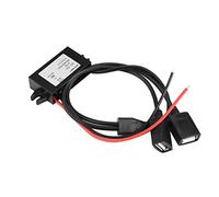 Fafeicy Modulo di Alimentazione Convertitore Doppio USB da 12 V A 5 V 3 A Caricatore per Auto Impermeabile con Protezione da Sovracorrente e Sovratensione per Schermo LED GPS