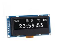 Fafeicy Modulo Display OLED da 2,23 Pollici Risoluzione 128x32 SSD1305 Controller Interfaccia SPI I2C 3,3 V per Elettronica Fai-da-te Controllo Industriale Smart Home (MRC162A Display bianco)