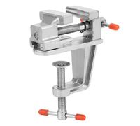 Fafeicy Morsa da Tavolo con Mini Pinza Piatta Girevole a 360 Gradi in Lega di Alluminio, Leggera e Comoda, Nuovissima e di Alta qualità, Realizzata in Lega di Alluminio, Dimensioni 40 * 30 * 35 Mm,