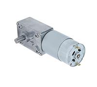 Fafeicy Motoriduttore a Vite Senza Fine DC 12V 24V Cuscinetto a Sfere a 2 estremità Ingranaggio Metallico Autobloccante Albero di Uscita da 8 Mm 58x40 Mm per Elettrodomestici (DC24V 470RPM)
