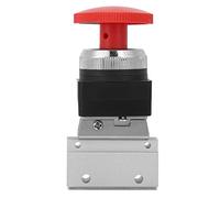 Fafeicy MOV-03Eb Valvola Meccanica Pneumatica a 2 Vie G1/8 Controllo Manuale con Pulsante a Fungo