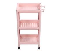 Fafeicy Multi -capas -Capullo Bodbodenregal L'unità dello Scaffale della Durata per il Bagno Stretto Sedi Divise in Plastica (3 strati (con ruote))